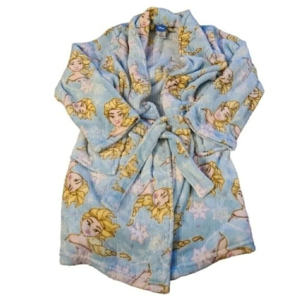 Disney Frozen Elsa 10 Blue Robe with Pockets See Description